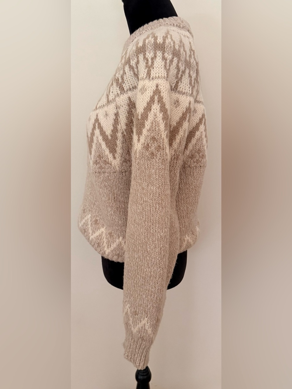 For the Republic Fair Isle Chunky Knit Crewneck Sweater - M - Picture 4 of 6